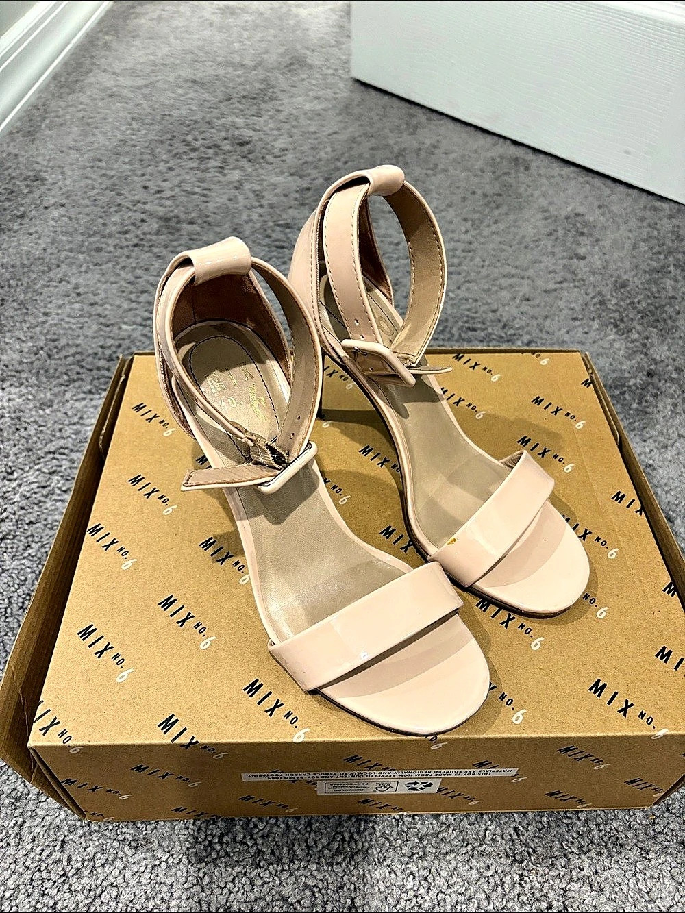 Mix No. 6 Lole Ankle Strap Sandal Heels Pink US 5.5